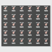 Papier Cadeau Le sarcasme insultant dit que vous êtes faux (Plat)