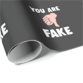 Papier Cadeau Le sarcasme insultant dit que vous êtes faux (Coin rond)