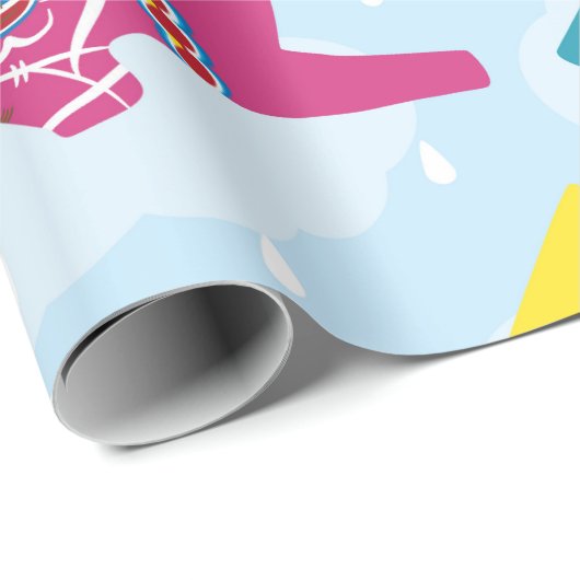 Papier Cadeau LE SCANDINAVIEN DALA HORSE papier enveloppant (Coin rond)