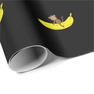 Papier Cadeau Le singe monte sur la banane