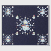 Papier Cadeau Le Snowman de Glittery (Plat)