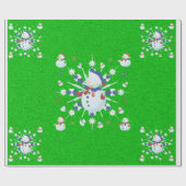 Papier Cadeau Le Snowman de Glittery (Plat)