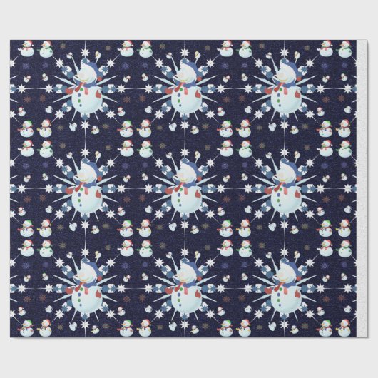 Papier Cadeau Le Snowman de Glittery (Plat)