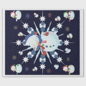 Papier Cadeau Le Snowman de Glittery (Plat)