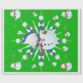 Papier Cadeau Le Snowman de Glittery (Plat)