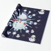 Papier Cadeau Le Snowman de Glittery (Déroulé)