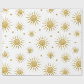 Papier Cadeau Le soleil, le papier enveloppant (Plat)