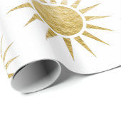 Papier Cadeau Le soleil, le papier enveloppant (Coin rond)