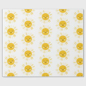 Papier Cadeau Le soleil tourne à une fête d'anniversaire (Plat)