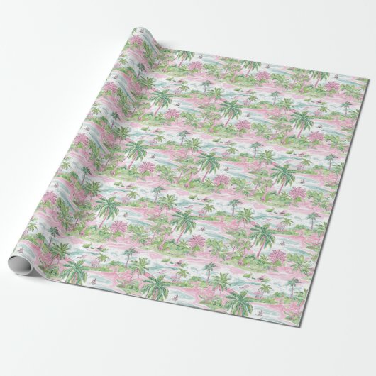 Papier Cadeau Le Soleil Tropical Échauffe L'Âme (Déroulé)