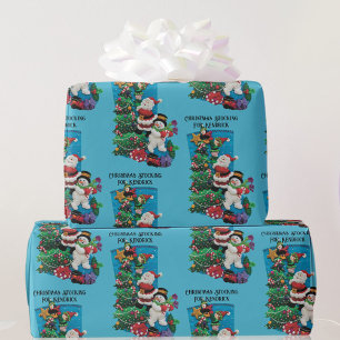 Papier Cadeau Le stockage de Noël pour personnaliser le nom de l