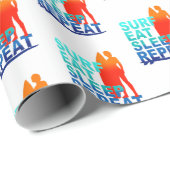 Papier Cadeau Le surf mangent l'enveloppe de cadeau de (Coin rond)