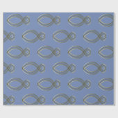 Papier Cadeau Le symbole du Fish Christian. (Plat)
