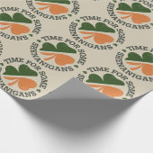 Papier Cadeau Le temps de Saint-Patrick pour quelques clovers de (Coin)