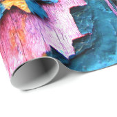 Papier Cadeau Le temps naturel effectue la vieille texture de (Coin rond)