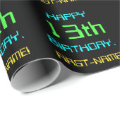 Papier Cadeau Le thème de l'informatique numérique amusante 13e  (Coin rond)