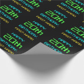 Papier Cadeau Le thème de l'informatique numérique amusante 20e (Coin)