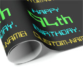 Papier Cadeau Le thème de l'informatique numérique amusante 94e (Coin rond)