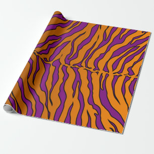 Papier Cadeau Le tigre pourpre et orange barre le poster de