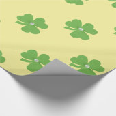 Papier Cadeau Le trèfle vert pour la Saint Patrick (Coin)