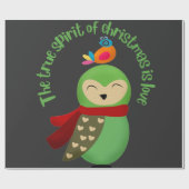 PAPIER CADEAU LE VÉRITABLE ESPRIT DE NOËL EST L'AMOUR (Plat)