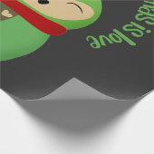 PAPIER CADEAU LE VÉRITABLE ESPRIT DE NOËL EST L'AMOUR (Coin)