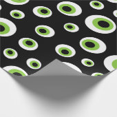 Papier Cadeau Le vert regarde le motif de | Halloween (Coin)