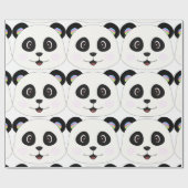 Papier Cadeau Le visage souriant de Panda (Plat)
