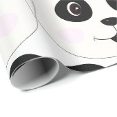 Papier Cadeau Le visage souriant de Panda (Coin rond)