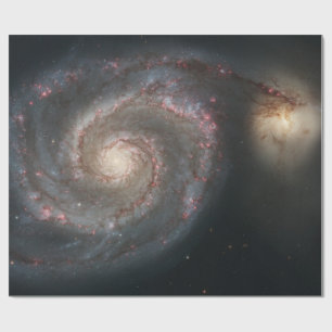 Papier Cadeau Le Whirlpool Galaxy M51 & Companion dans l'espace