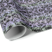 Papier Cadeau Leafy Creeping Vine Drawing Pattern With Pastels (Coin rond)