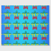Papier Cadeau L'eau bleue Rasta Honu (Plat)