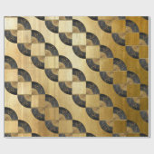 Papier Cadeau L'échelle de Golden Jacob avec des fans orientaux (Plat)