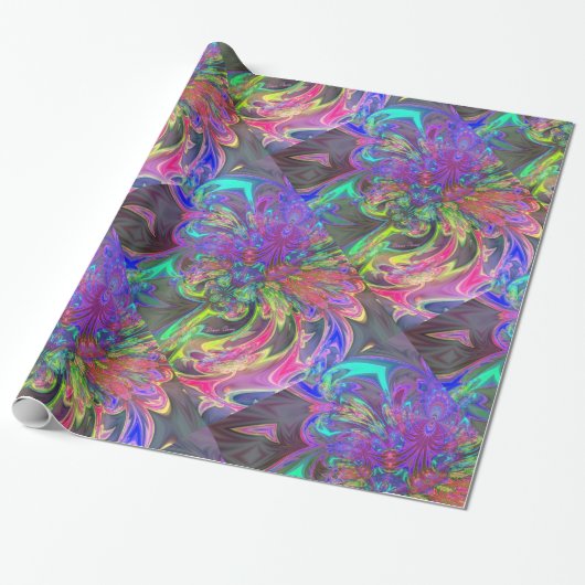 Papier Cadeau L'éclat rougeoyant de couleur, soustraient Deva (Déroulé)