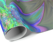 Papier Cadeau L'éclat rougeoyant de couleur, soustraient Deva (Coin rond)