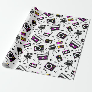 Papier Cadeau Lecteur de musique, magnétophone, bande vidéo, cam