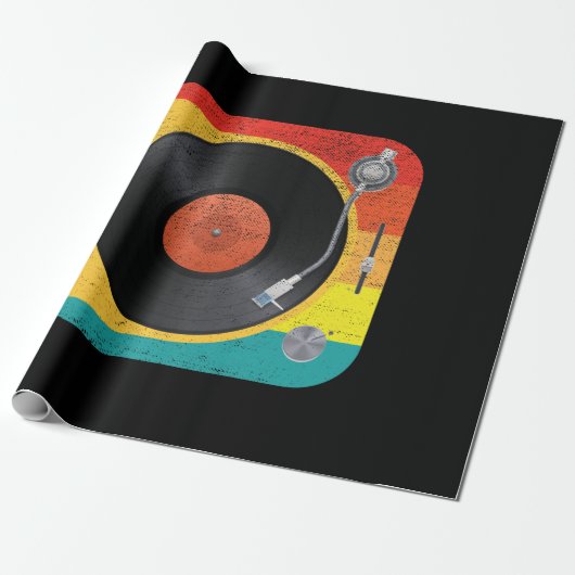 Papier Cadeau Lecteur vinyle (Déroulé)