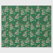 Papier Cadeau Lecteurs et amateurs de livres Arbre de Noël (Plat)