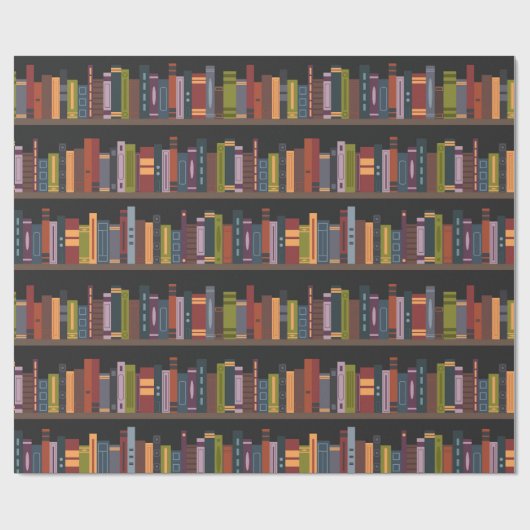Papier Cadeau Lecture de bibliothèque (Plat)