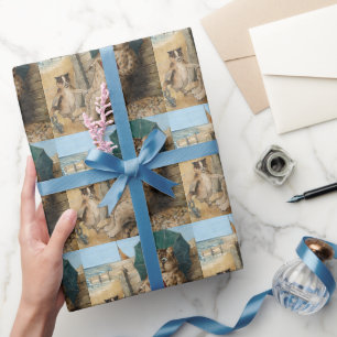 Papier Cadeau Lecture de chats par Louis Wain