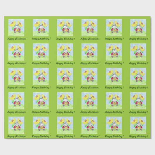 Papier Cadeau Lecture du papier d'emballage ladybug (Plat)