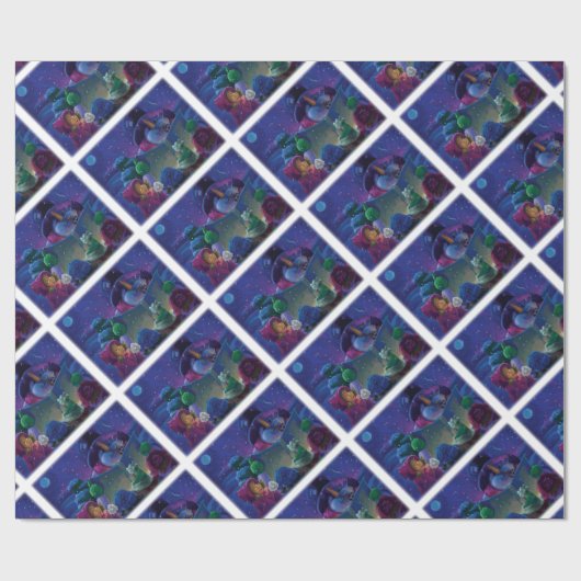 Papier Cadeau Lecture hivernale (Plat)