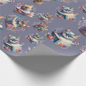 Papier Cadeau Lecture tendance Chats Enveloppement Papier (Coin)