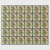 Papier Cadeau LeeNeigh Stripes Papier d'enveloppement de vacance (Plat)