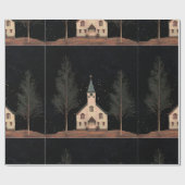 Papier Cadeau L'Église En Nuit (Plat)