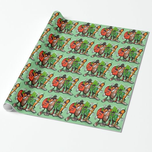 Papier Cadeau Légume (Déroulé)