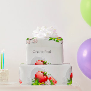 Papier Cadeau Légumes alimentaires biologiques