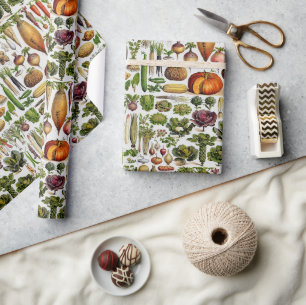 Papier Cadeau Légumes de production de vie saine 