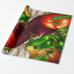 Papier Cadeau Légumes et nourriture naturelle organique de<br><div class="desc">Papier cadeau</div>