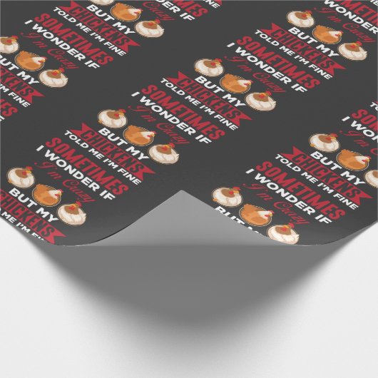 Papier Cadeau L'élevage de poulets et d'animaux folles (Coin)